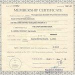 Membership Certificate of Gujranwala Chamber of Commerce