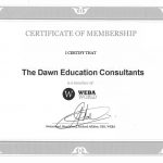 WEBA Membership Certificate